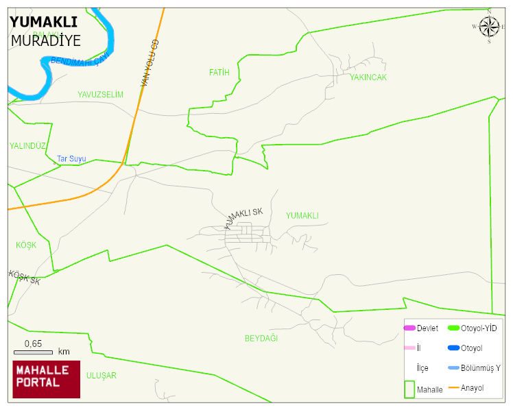 YUMAKLI Mahallesi Haritası | Detaylı Köy ve Mahalle Görünümü