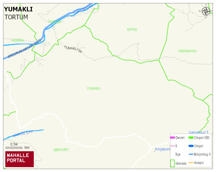 YUMAKLI Mahallesi Haritası | Coğrafi Yapı ve Detaylı Haritası