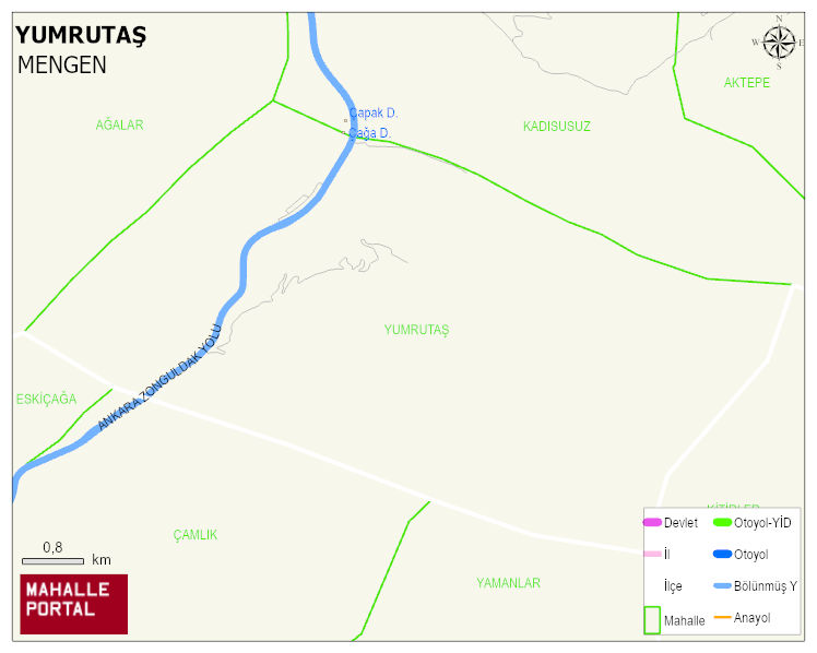 YUMRUTAŞ Köyü Haritası | Dağlar, Ovalar ve Akarsu Bilgileri