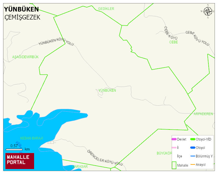 YÜNBÜKEN Köyü Haritası | Coğrafi Yapı ve Detaylı Haritası