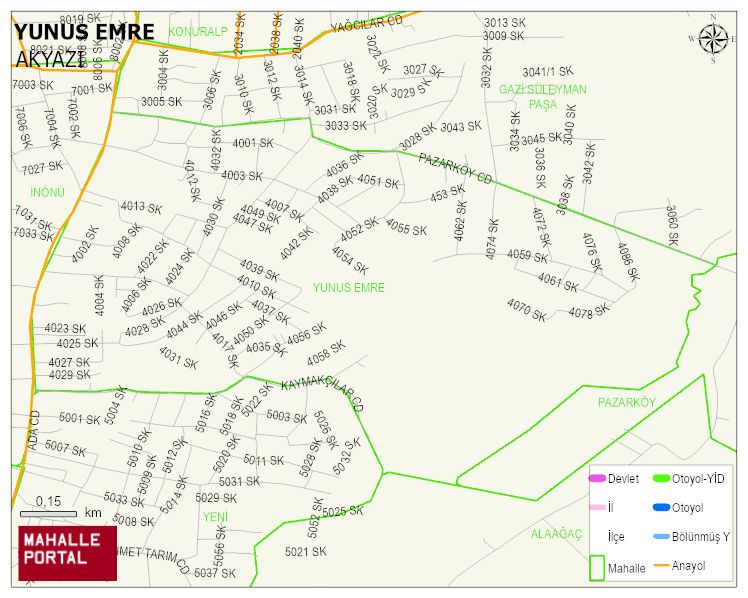 YUNUS EMRE Mahallesi Haritası | Güncel Mahalle ve Köy Haritası