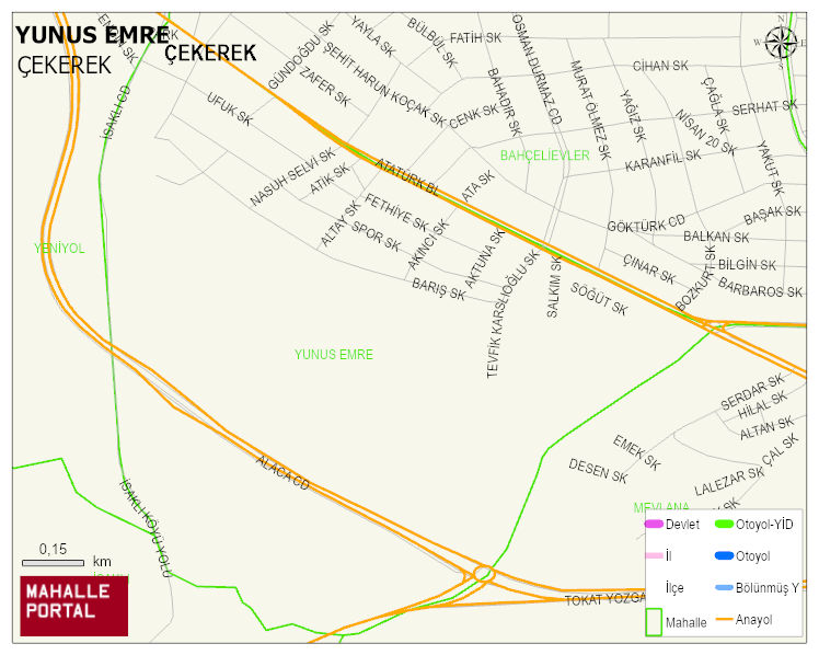 YUNUS EMRE Mahallesi Haritası | İnteraktif Köy ve Mahalle Sınırları