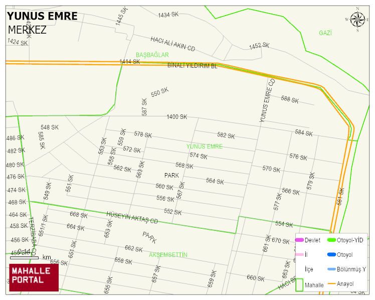 YUNUS EMRE Mahallesi Haritası | Mahalle ve Köy Sınırı