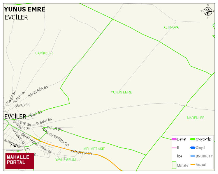 YUNUS EMRE Mahallesi Haritası | Güncel Mahalle ve Köy Haritası