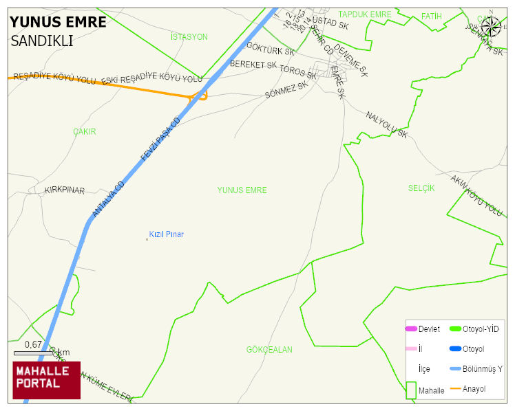 YUNUS EMRE Mahallesi Haritası | İnteraktif Köy ve Mahalle Sınırları