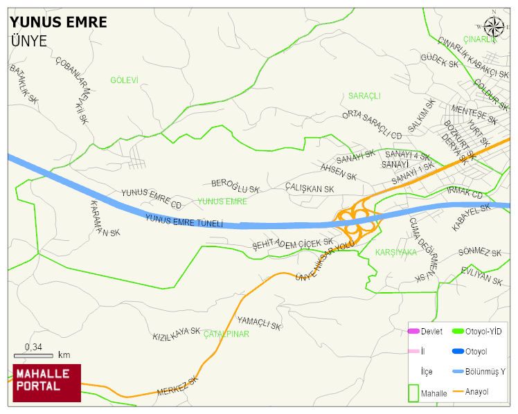 YUNUS EMRE Mahallesi Haritası | Uydu Görüntüsü ve Harita Detayları