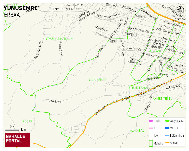 YUNUSEMRE Mahallesi Haritası | Mahalle Sokak Haritası