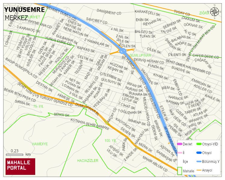 YUNUSEMRE Mahallesi Haritası | Güncel Mahalle ve Köy Haritası