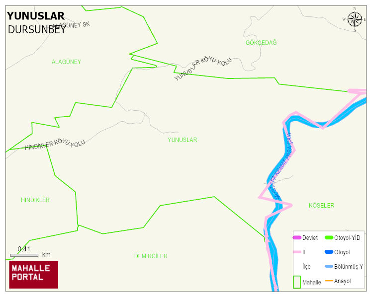YUNUSLAR Mahallesi Haritası | Güncel Mahalle ve Köy Haritası