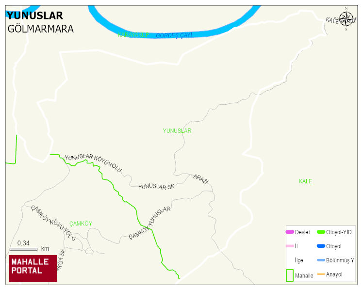 YUNUSLAR Mahallesi Haritası | Detaylı Köy ve Mahalle Görünümü