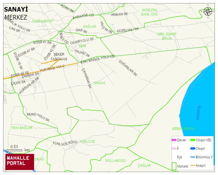YURTBAŞI BELDESİ SANAYİ Mahallesi Haritası | İnteraktif Köy ve Mahalle Sınırları