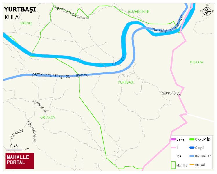 YURTBAŞI Mahallesi Haritası | Coğrafi Yapı ve Detaylı Haritası
