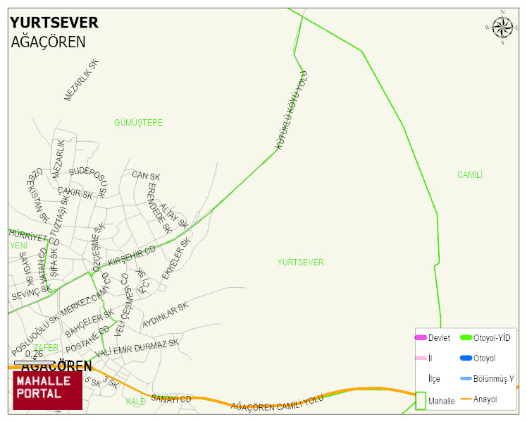 YURTSEVER Mahallesi Haritası | Mahalle ve Köy Sınırı