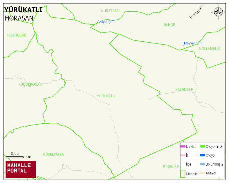 YÜRÜKATLI Mahallesi Haritası | İnteraktif Köy ve Mahalle Sınırları
