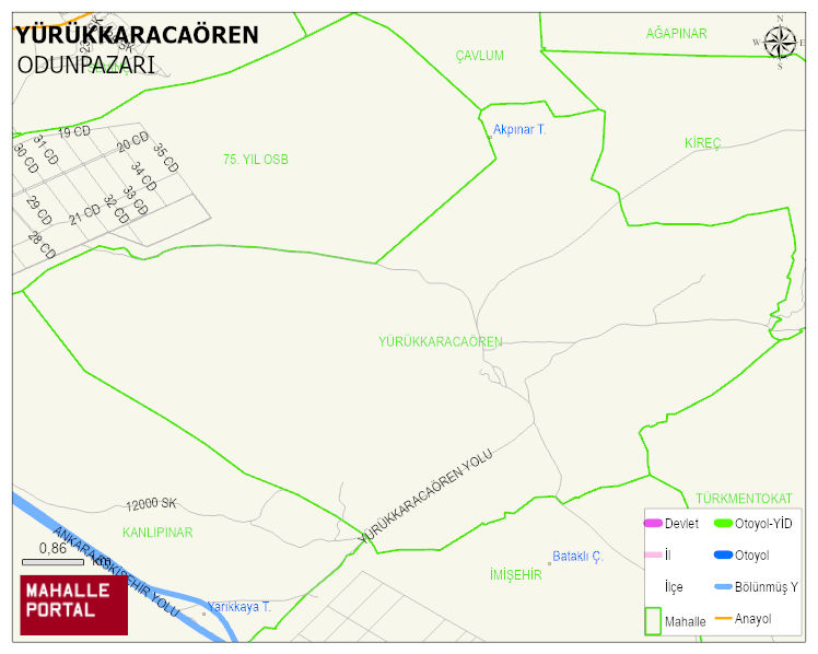 YÜRÜKKARACAÖREN Mahallesi Haritası | Güncel Mahalle ve Köy Haritası