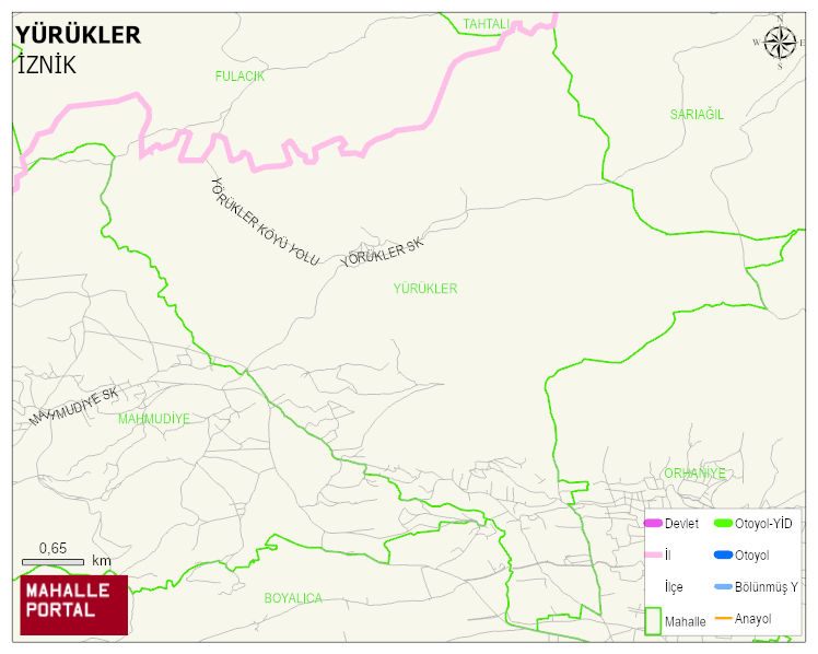 YÜRÜKLER Mahallesi Haritası | Yükselti ve Doğa Özellikleri
