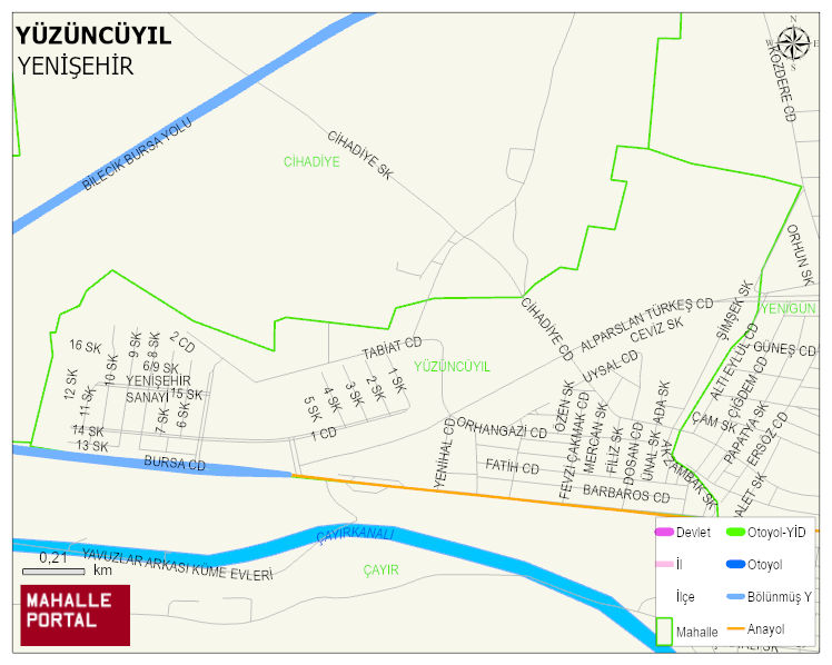 YÜZÜNCÜYIL Mahallesi Haritası | Mahalle Sokak Haritası