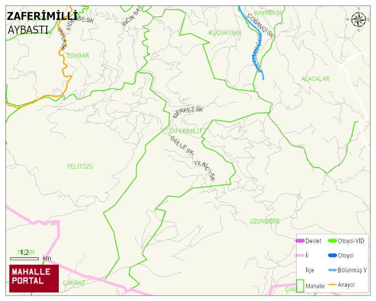ZAFERİMİLLİ Mahallesi Haritası | Mahalle ve Köy Sınırı