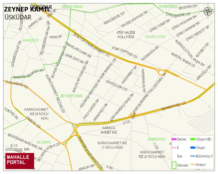 ZEYNEP KAMİL Mahallesi Haritası | İnteraktif Köy ve Mahalle Sınırları