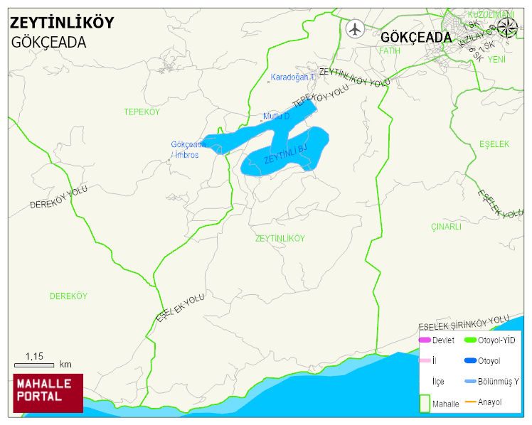 ZEYTİNLİKÖY Köyü Haritası | Detaylı Köy ve Mahalle Görünümü