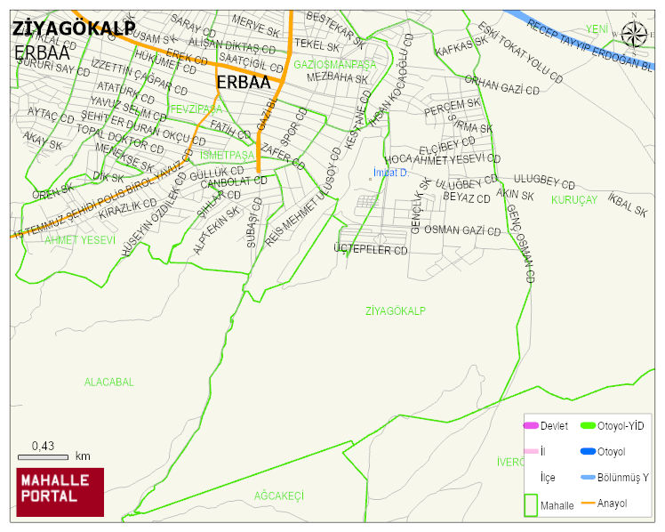 ZİYAGÖKALP Mahallesi Haritası | Mahalle Sokak Haritası