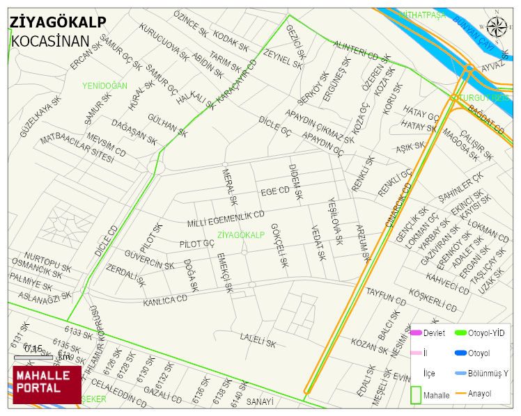 ZİYAGÖKALP Mahallesi Haritası | İnteraktif Köy ve Mahalle Sınırları
