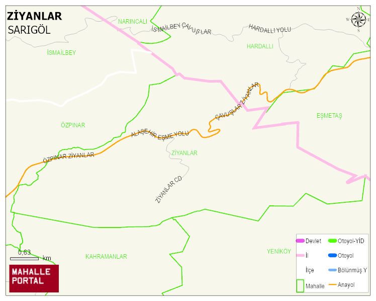 ZİYANLAR Mahallesi Haritası | Güncel Mahalle ve Köy Haritası