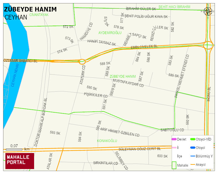 ZÜBEYDE HANIM Mahallesi Haritası | Sayısal Bölge Görünümü
