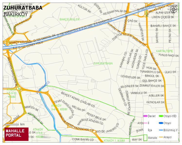 ZUHURATBABA Mahallesi Haritası | Güncel Mahalle ve Köy Haritası