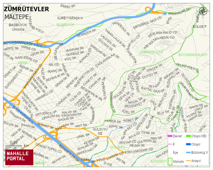 ZÜMRÜTEVLER Mahallesi Haritası | Detaylı Köy ve Mahalle Görünümü